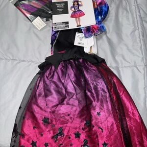 Mystical Unicorn Witch Costume for Kids - Black and Purple